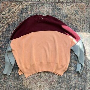 Free People Easy Street Colorblock Sweater